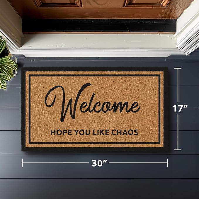 Barnyard Designs Natural Coco Coir Non-Slip Doormat | Heavy-Duty Welcome Mat - Image 3