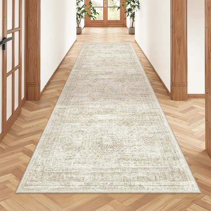 2'6 x 8' Runner Rug Non Slip, Washable Kitchen Rugs, Nursery Room, Soft Runner - Image 3