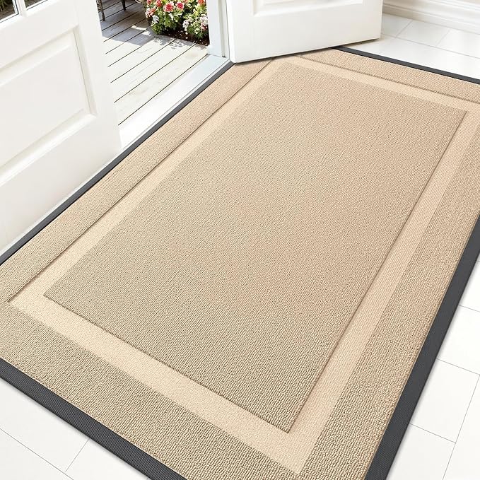 OLANLY Front Door Mat Outside 71x47, All-Season Heavy-Duty Rubber Doormat | by OLANLY