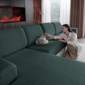OHSIO Couch Cushion Covers for Sectional Sofa, Stretch Soft Sofa Slipcovers by OHSIO