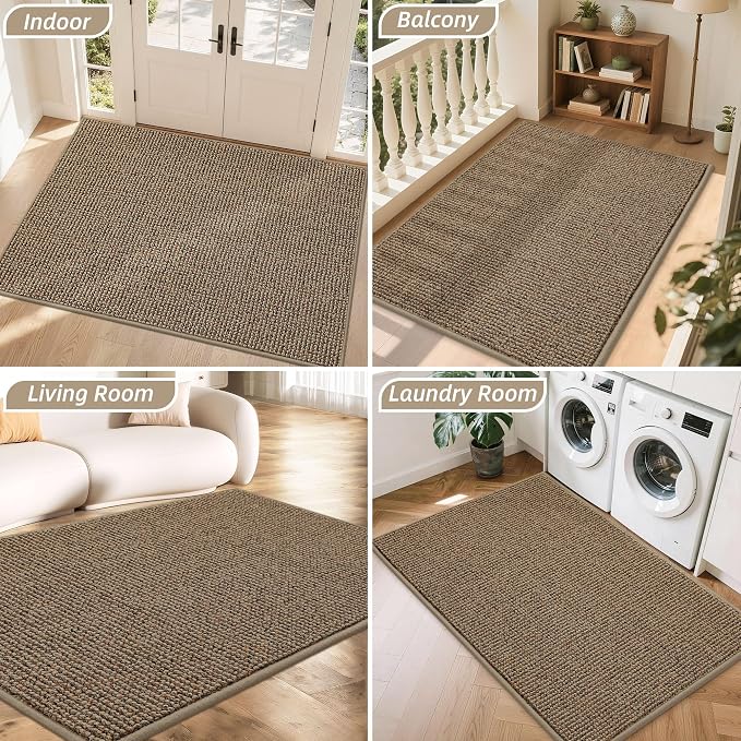 BEQHAUSE Dirt Trapper Door Mat 36" x 60", Non-Slip Washable Doormats, Low - Image 8