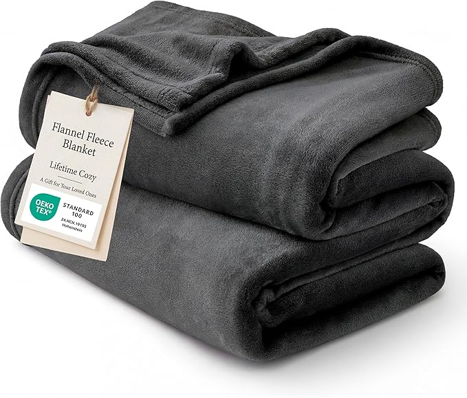 Bedsure GentleSoft Fleece Bed Blankets Full Size Charcoal by Unknown