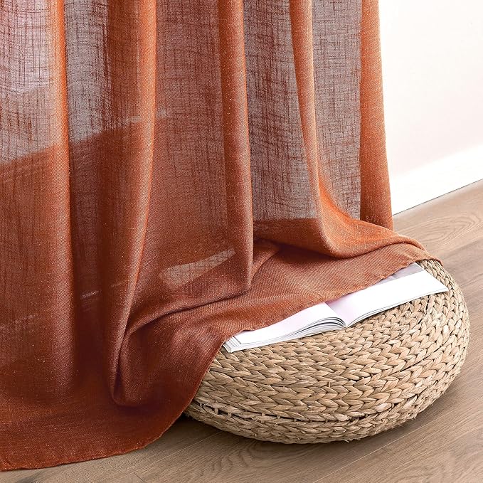 MIULEE Rust Fall Curtains 52x84 Inch 2 Panels - Image 6