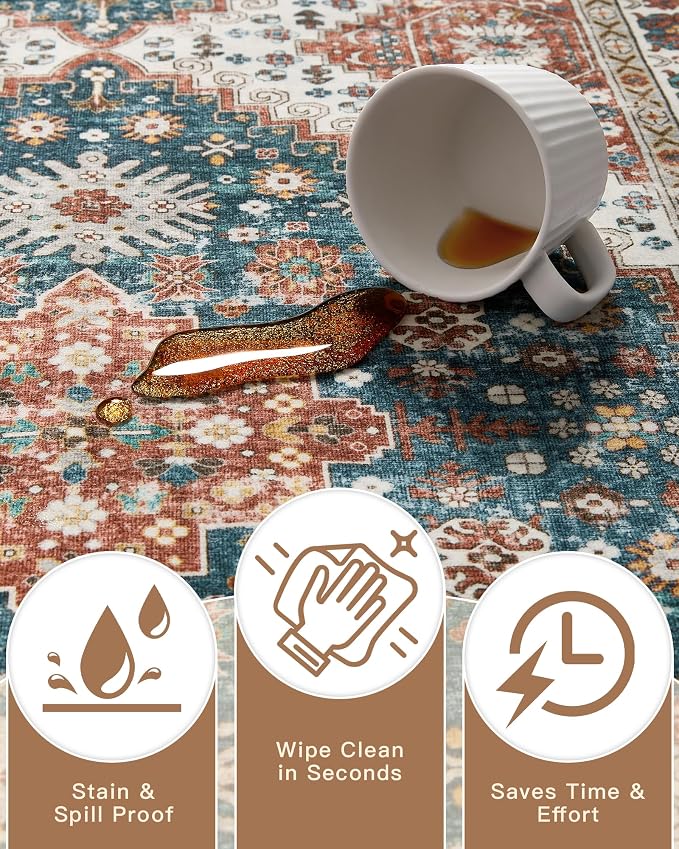 Madane Washable Runner Rugs 2x10 Long - Image 8