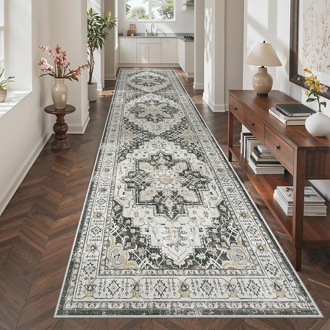 Madane Hallway Runner Rug 3x12 Washable Kitchen Runners 12ft, Soft Low-Pile - Image 3