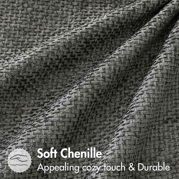 MIULEE Decorative Couch Throw Pillow Covers 18x18 Inch Dark Gray 2 Pack | - Image 6