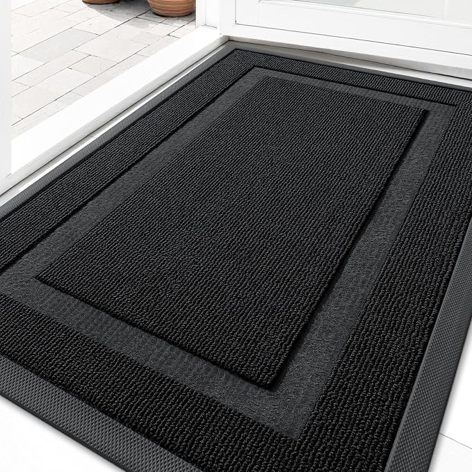 OLANLY Front Door Mat Outside 29.5x17, All-Season Heavy-Duty Rubber Doormat | by OLANLY