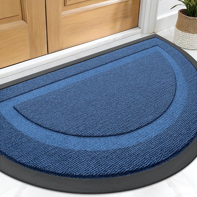 OLANLY Half Circle Front Door Mat Outside 33x21 All-Season Rubber Doormat | by OLANLY