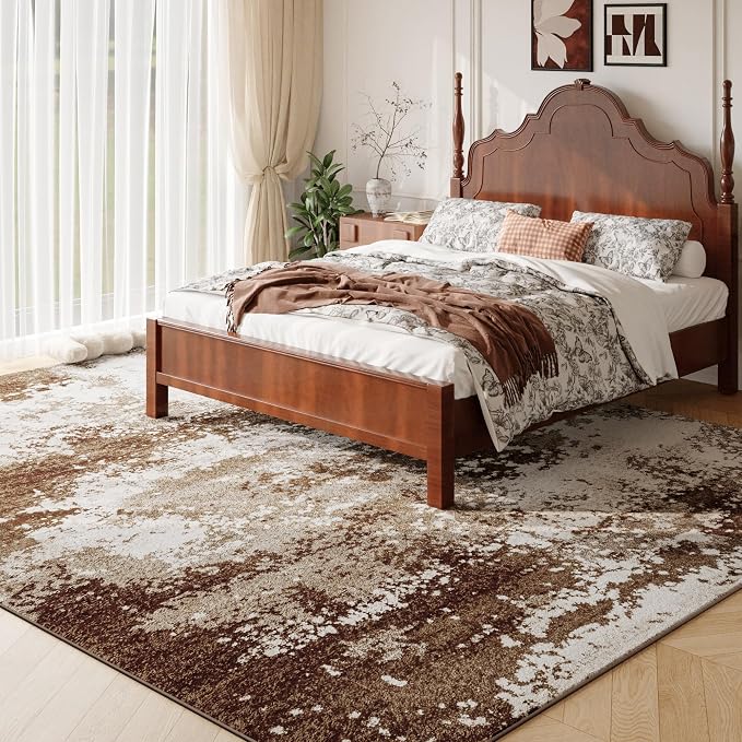 Brown Washable Rug 5x7 Area Rugs - Image 2