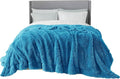 Bedsure GentleSoft Fluffy Bright Blue King Size Blanket by Unknown