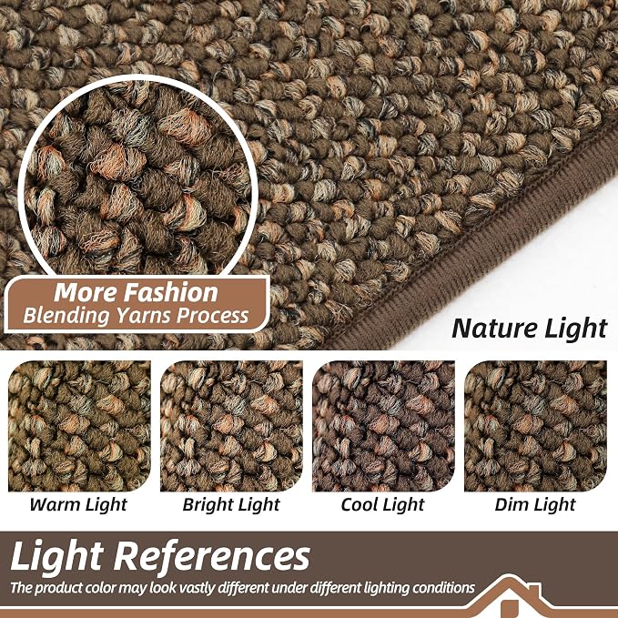 BEQHAUSE Dirt Trapper Door Mat 24" x 36" Half Circle Non Slip Rugs, Absorbent - Image 8