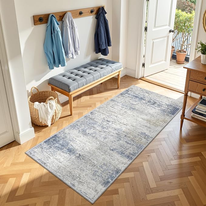 3x6 Runner Rug Non Slip, Washable Hallway Runner Rug, Nursery Room, Soft Runner by Restydon