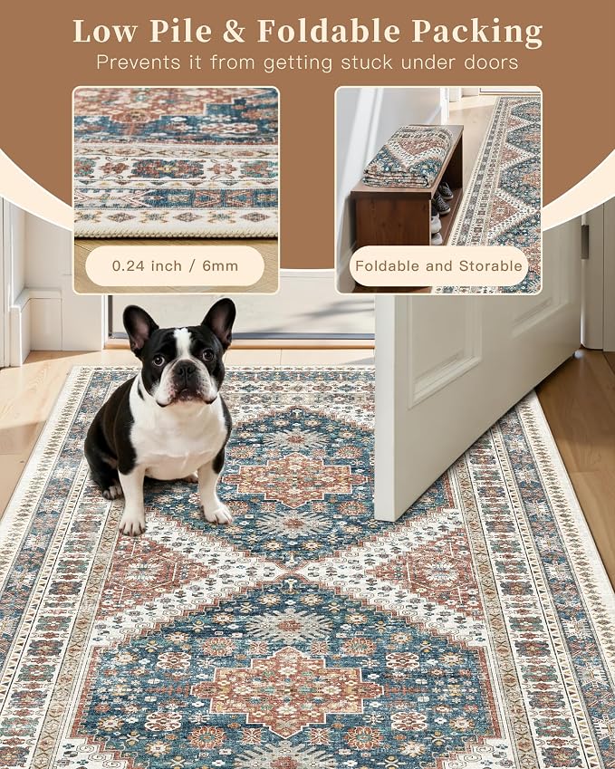 Madane Hallway Runner 3x8, Kitchen Rugs Washable Entry Rug, Soft Low-Pile - Image 7