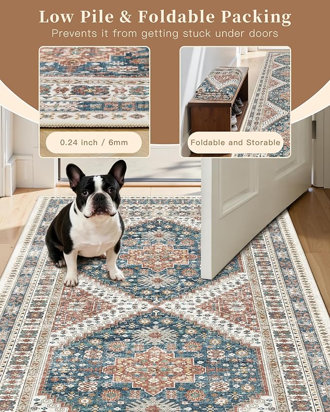 Madane Hallway Runner Rug 2x5 Washable Entry Rugs Non-Slip, Soft Low-Pile - Image 7