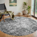 Aelenmu Round Rug 6ft Washable Rug by Aelenmu