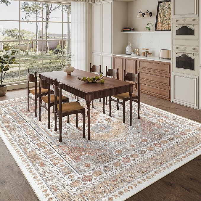 9x12 Area Rugs for Living Room, Large Washable Rug, Dining Room, Low Pile - Image 8