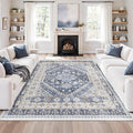6x9 Area Rugs for Living Room, Large Washable Rug, Dining Room, Low Pile by Zesthome