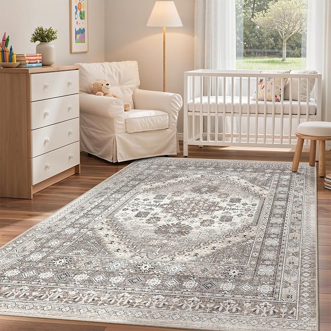 4x6 Area Rug for Entryway, Washable Kitchen Rug, Living Room, Dining Room - Image 9
