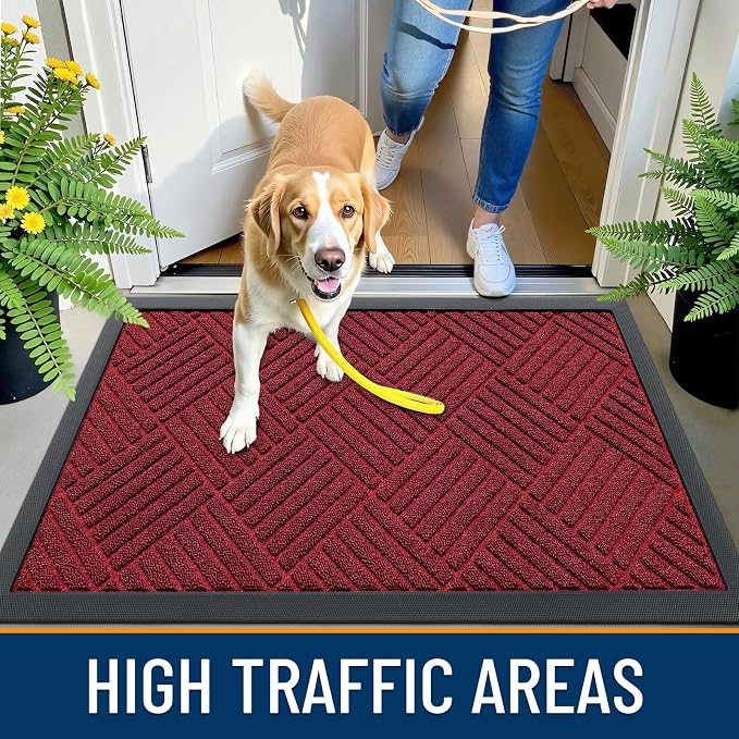 OLANLY Front Door Mat Outside Entrance 35x23, Waterproof Heavy-Duty Doormat | - Image 6