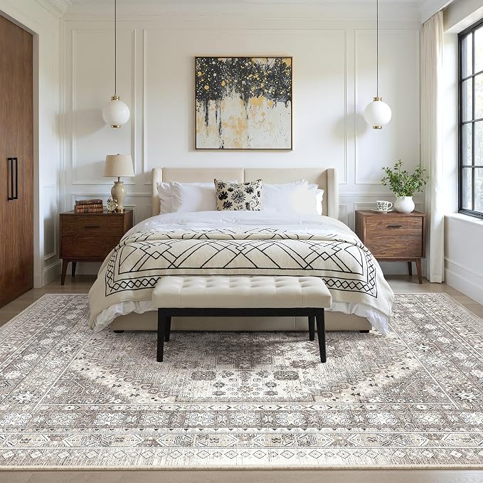 6x9 Area Rugs for Living Room, Large Washable Rug, Dining Room, Low Pile - Image 9