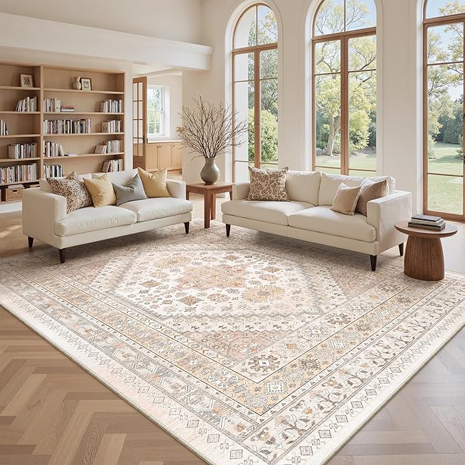 8x10 Area Rugs for Living Room, Large Washable Rug, Dining Room, Low Pile - Image 4