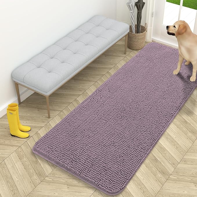 OLANLY Dog Door Mat for Muddy Paws 59x24, Super Absorbent Chenille Mud Mat | by OLANLY