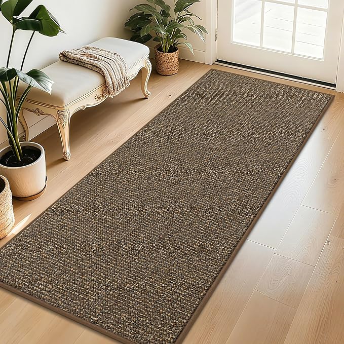 BEQHAUSE Dirt Trapper Door Mat 32" x 72", Non-Slip Washable Doormats, Low by BEQHAUSE