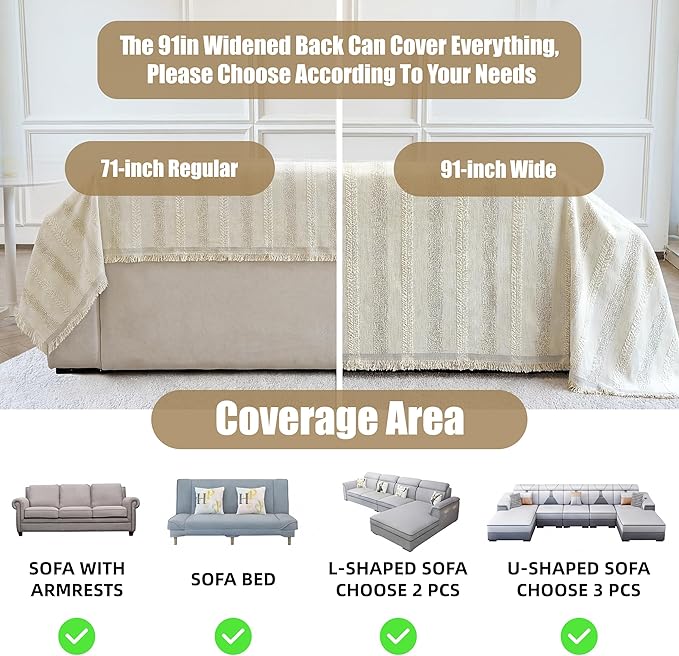 Couch Cover for Dogs Washable Sofa Cover, Sectional Couch Covers, Sofa Covers - Image 3