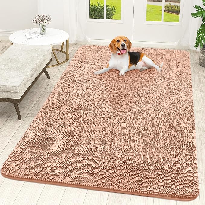 OLANLY Dog Door Mat for Muddy Paws 70x46, Super Absorbent Chenille Mud Mat | by OLANLY