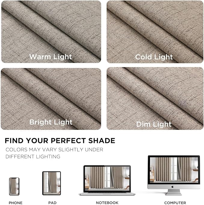 Joydeco 100% Blackout Curtains for Bedroom - Image 9