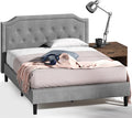 ZINUS Kellen Upholstered Scalloped Platform Bed Frame, Mattress Foundation, Wood Slat Support, No Box Spring Needed, Easy Assembly, Full