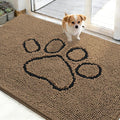 OLANLY Dog Door Mat for Muddy Paws 48x30, Paw Print Design Chenille Mud Mat | by OLANLY