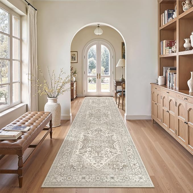 Madane Hallway Runner Rug 2'6''x10' Kitchen Runners Vintage, Soft Low Pile - Image 2