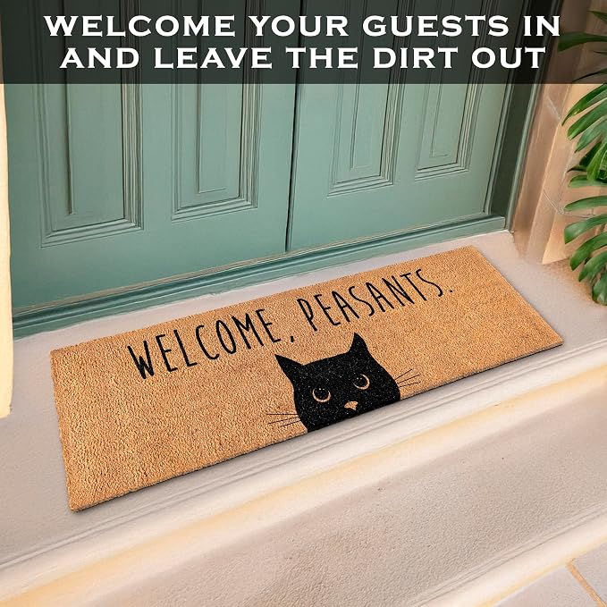 Welcome Peasants Cat Doormat 50x15 Inch, Long - Image 9