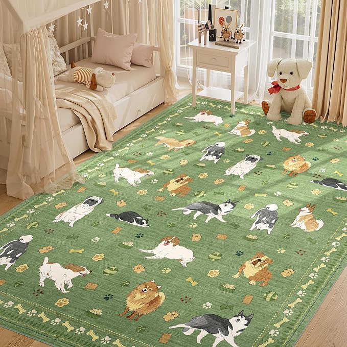 DUKINO 8x10 Area Rug, Washable Dog Rugs - Image 3