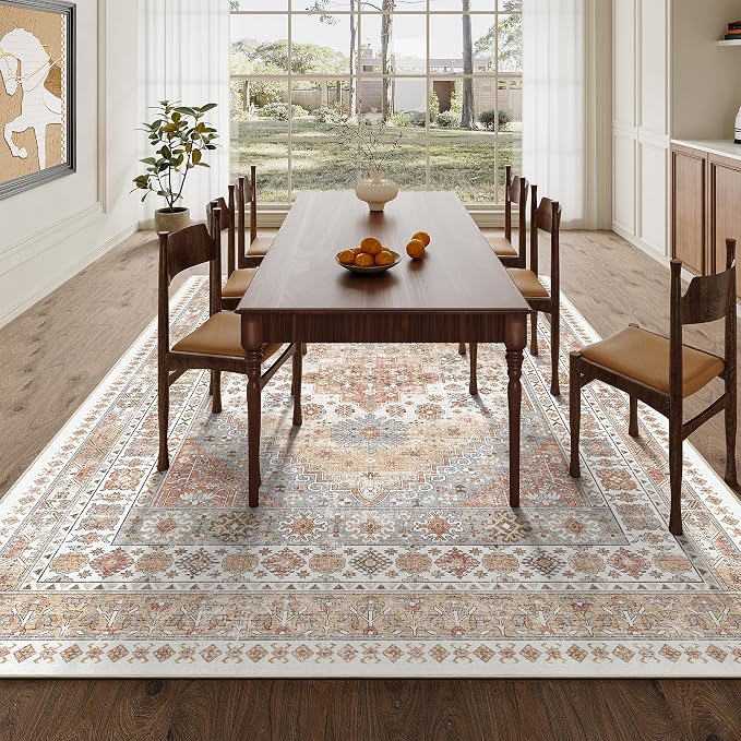 5x8 Area Rugs for Living Room, Large Washable Rug, Dining Room, Low Pile - Image 8