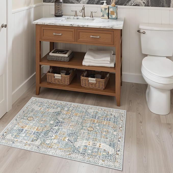 Madane Washable Area Rug 2x3 Small Entryway Rugs Non-Slip, Low Pile Floor Carpet - Image 4