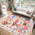Blush Area Rug 6x9 for Living Room Bedroom | Ultra-Thin; Easy Clean; Non Slip; by WelcometoBabovid