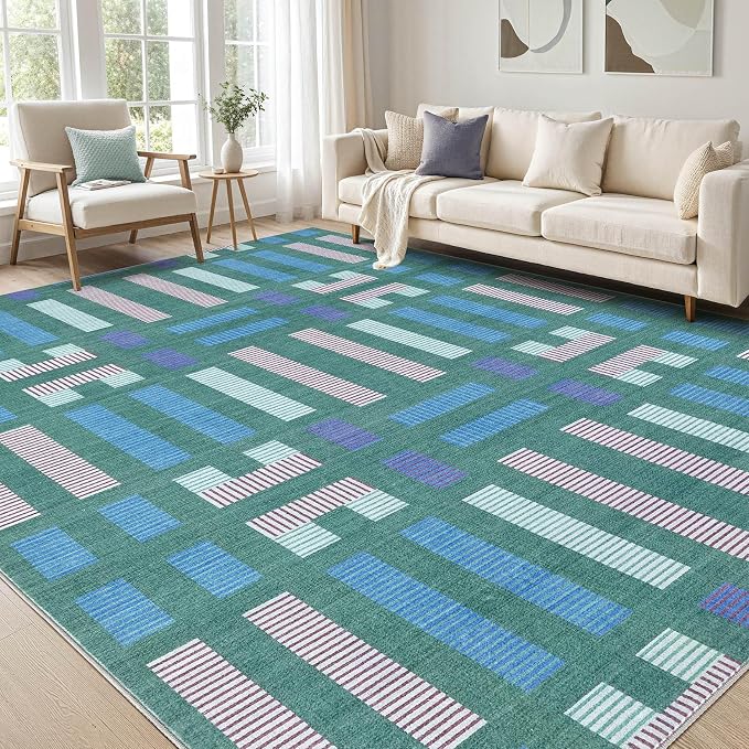 cotiled Boho 8x10 Area Rugs for Living Room: Large Moroccan Washable Rug | by COTILED