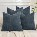 Set of 4 Soft Textured Decorative Throw Pillow Covers 22x22 Inch Cozy Farmhouse by Cozoomy