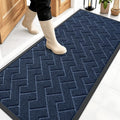 OLANLY Front Door Mat Outside 59x23, All-Season Absorbent Rubber Doormat | Blue by OLANLY