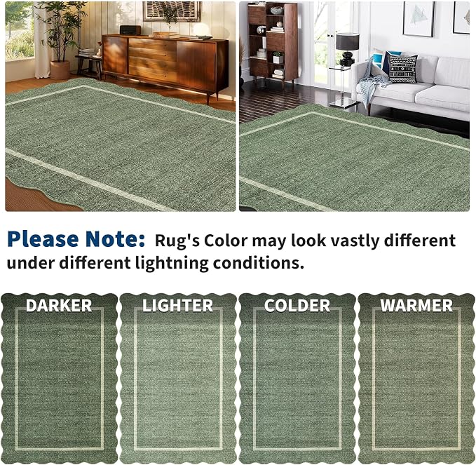 GarveeHome Scalloped Large Area Rug 10x13 Rug - Image 9