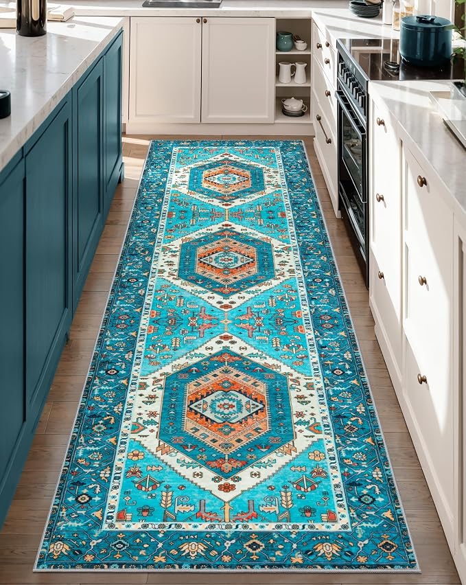 SERISSA 2'6"x8' Washable Non Slip Boho Runner Rug - Image 2