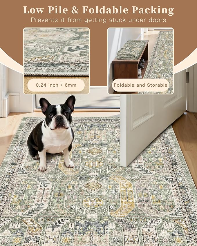Madane Washable Runner Rugs 2x12 Long - Image 6