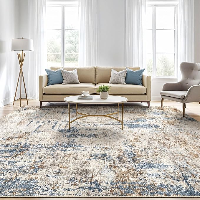 LOONGRUG 10x14 Area Rugs Washable Large Neutral Modern Living Room Rug | - Image 5