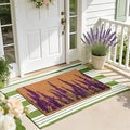 2 PCS Lavender Floral Welcome Door Mat Set, Farmhouse Spring Doormat by Unknown