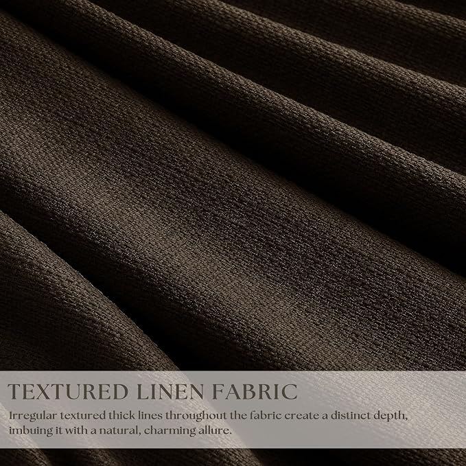 Pleat Chocolate Brown Curtains 108 Inches Long 2 Panels Set - Image 2
