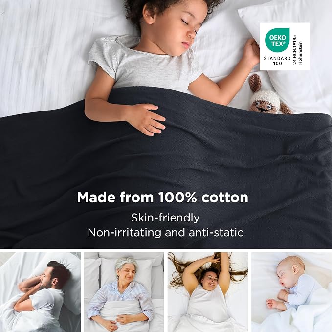 Bedsure GentleSoft 100% Cotton Blanket Twin XL Size - Image 2