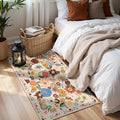 Beige Floral Hallway Runner Rug 2x4 by WelcometoBabovid