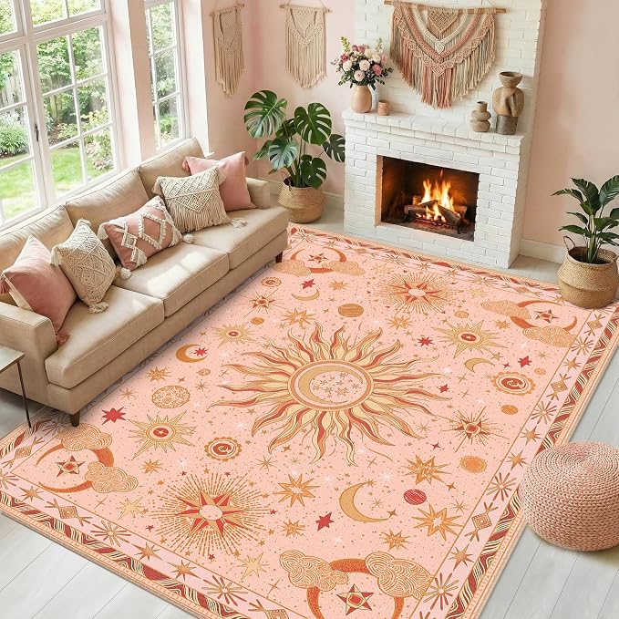 Vacuum-Friendly, 9x12 Washable Area Rug by meejou
